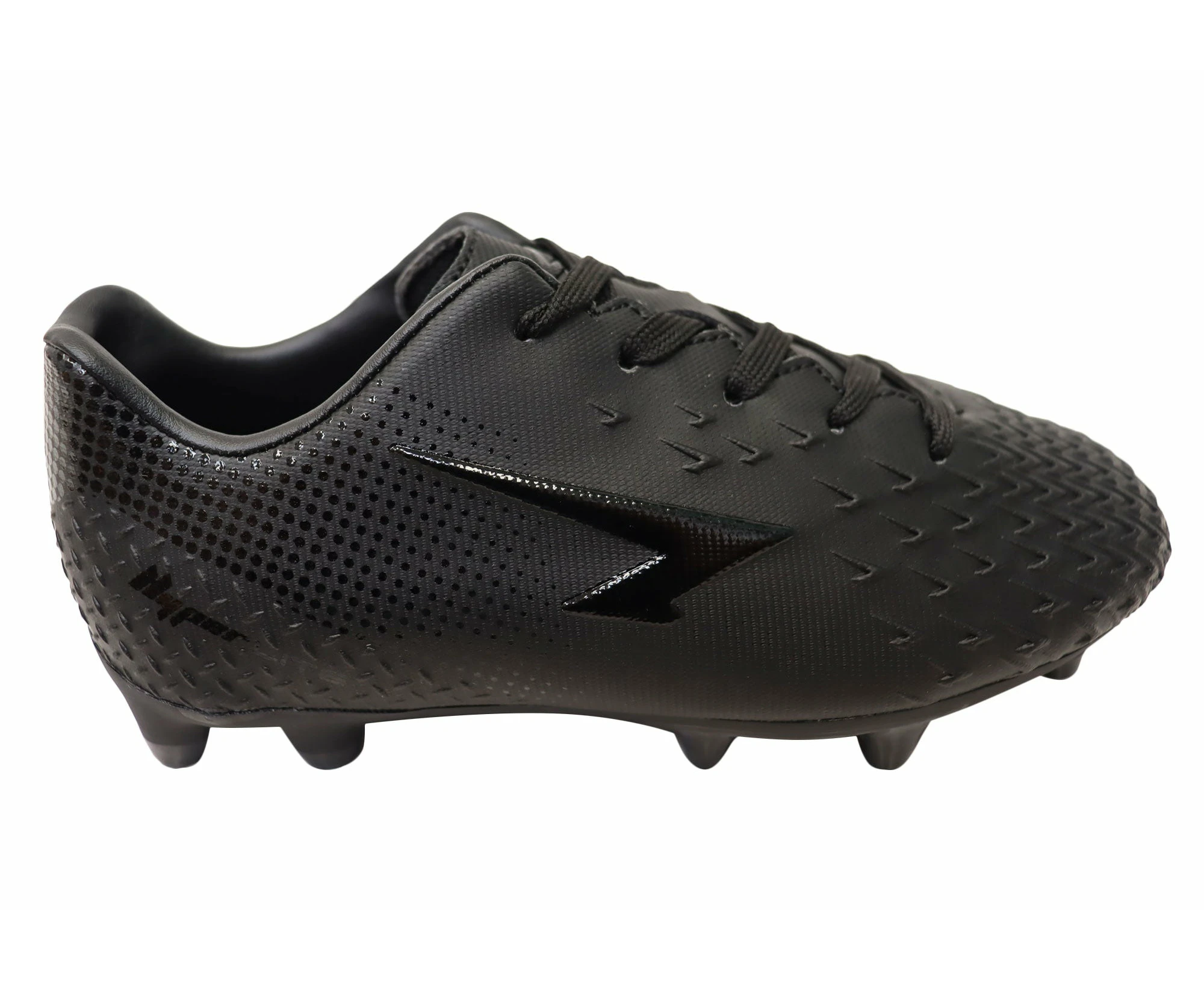 Sfida Pace Junior Wide Kids/Youths Comfortable Football Boots - Black/Black