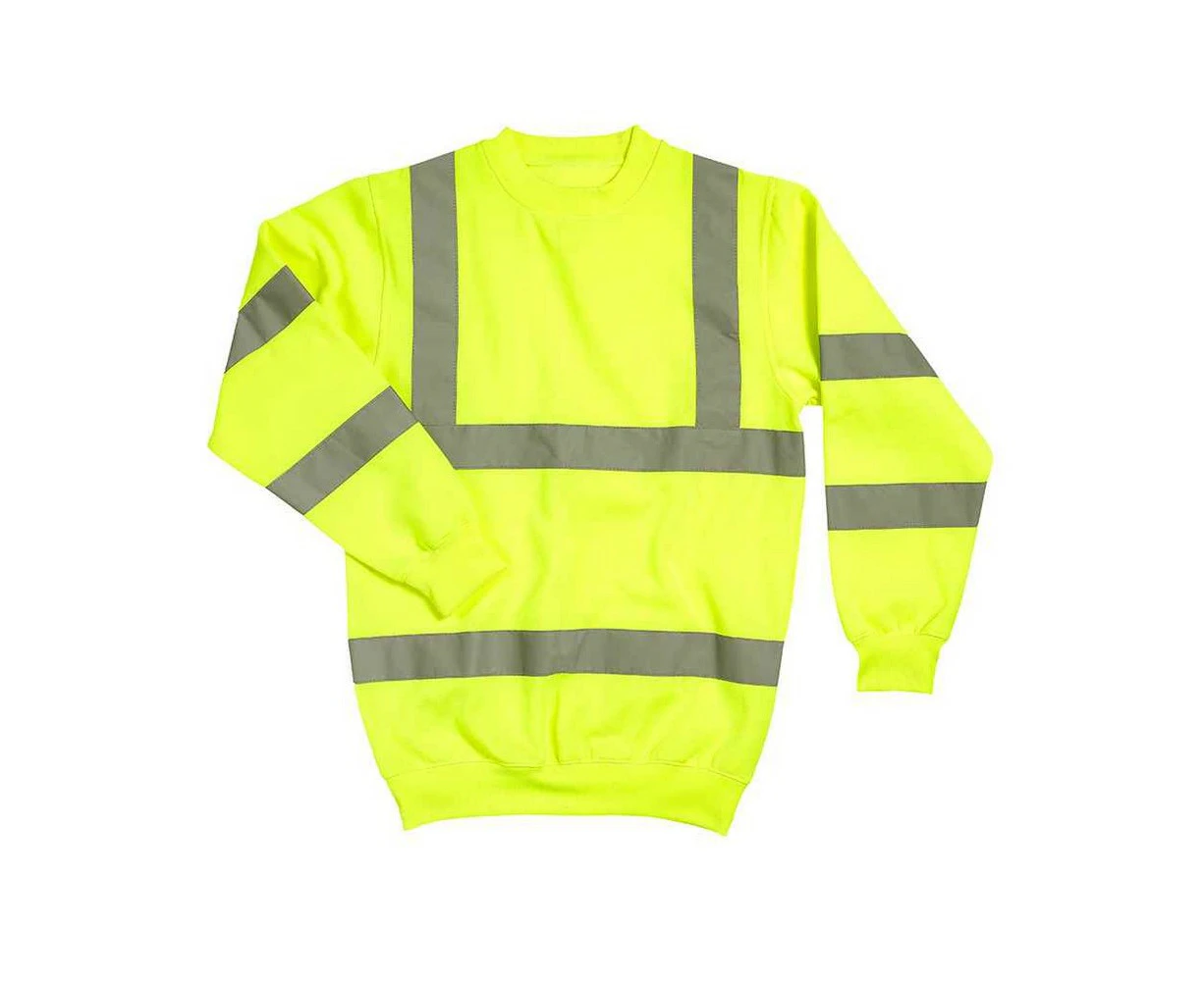 Warrior Mens High-Vis Sweatshirt (Fluorescent Yellow) - PC5186