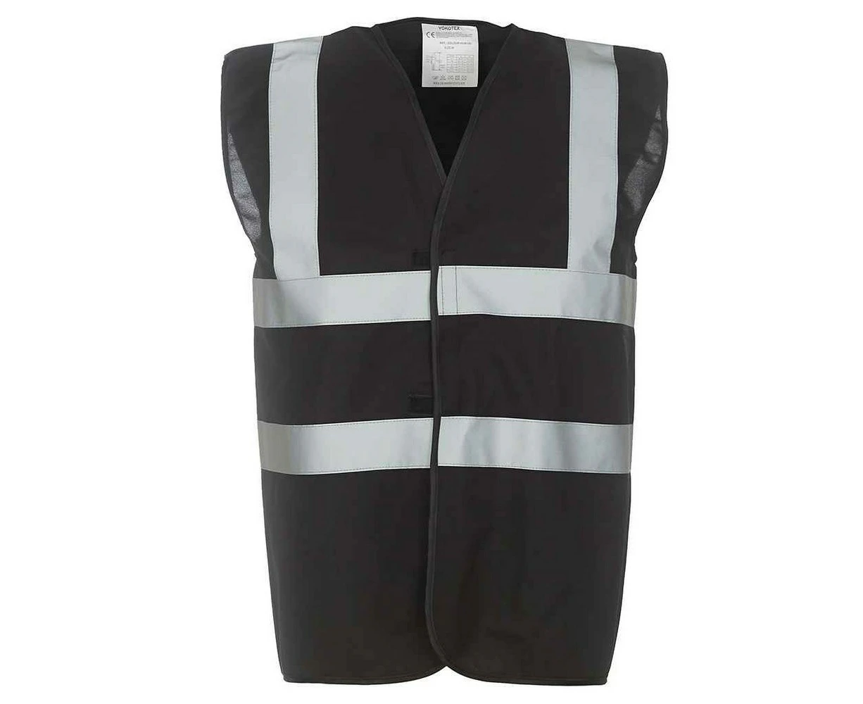 Yoko Mens Band & Brace Hi-Vis Vest (Black) - PC6675