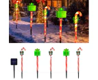 Warm LED Christmas path lights, outdoor Christmas tree stake lights,Christmas canes