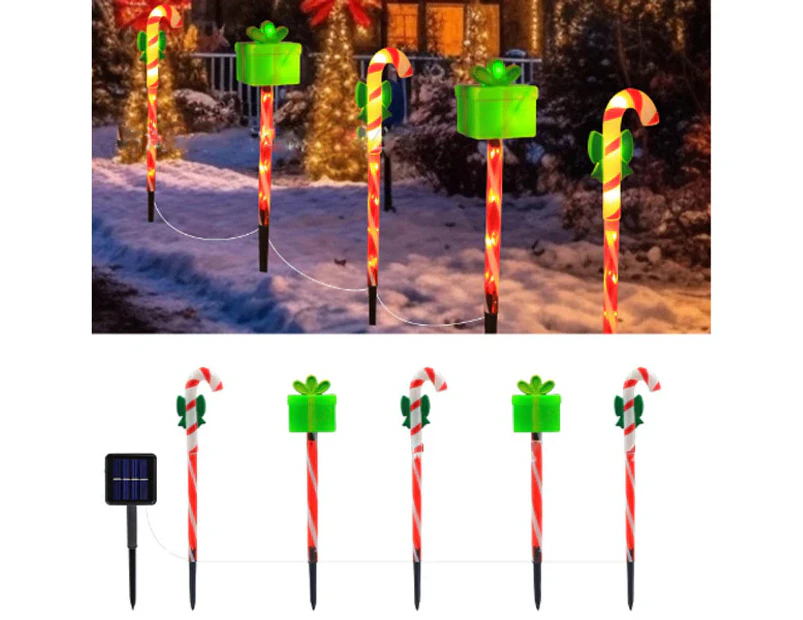 Warm LED Christmas path lights, outdoor Christmas tree stake lights,Christmas canes