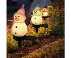 Pink Christmas snowman decorative lamp solar light outdoor floor lamp garden sculpture