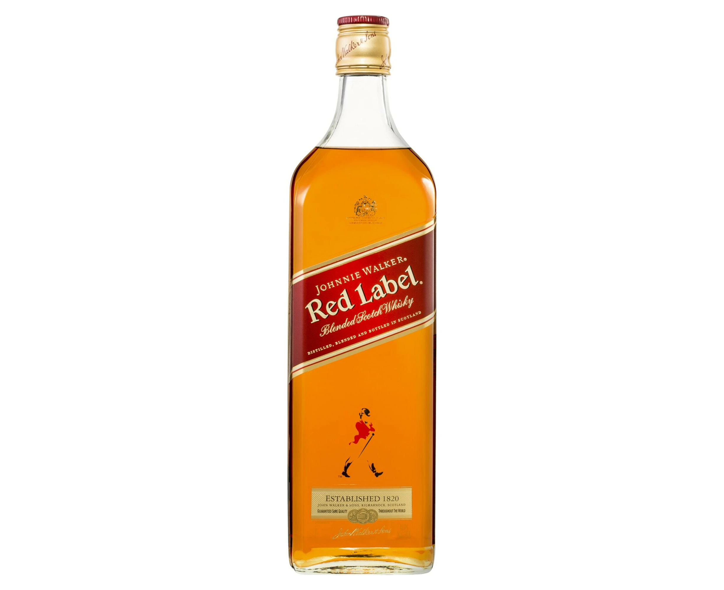 Johnnie Walker Red Label Blended Scotch Whisky 1L Bottle - 1 litre