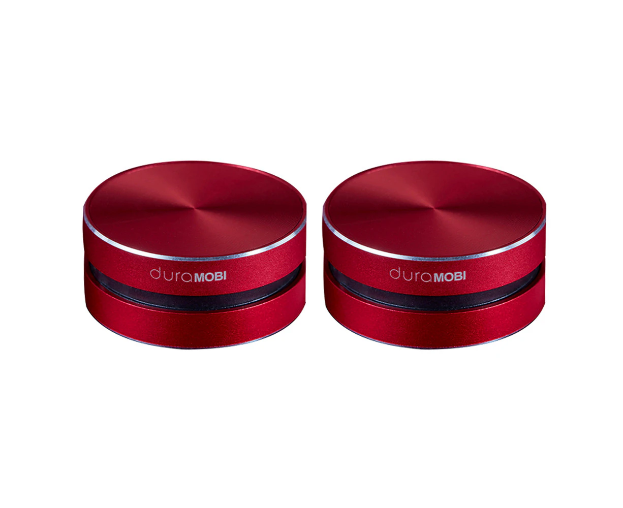 HOMCOMY 2 Pack Wirelessly BT Speaker Bone Conduction Speakers Mini Portable Loud Stereo Sound Built-in Mic Sound Box Red