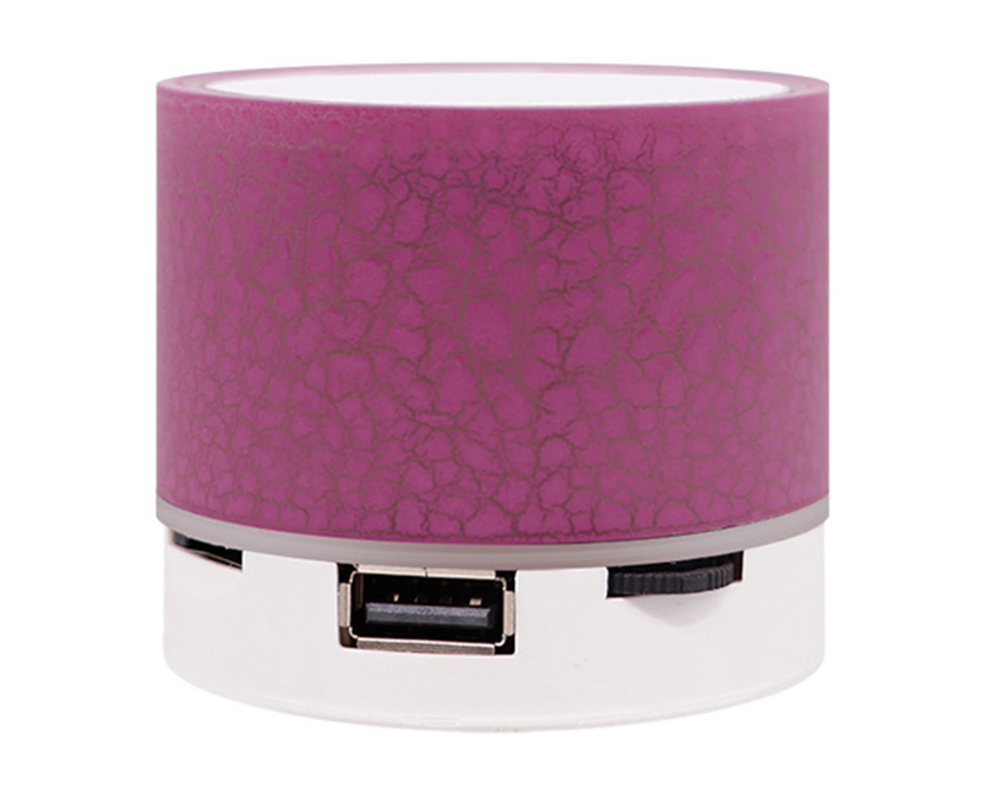 HOMCOMY A9 Crack Pattern Mini Speaker Colorful Light Support U Disk TF Card AUX Port Wireless Portable Loudspeaker Box