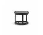 Santorini Round Outdoor Aluminium Side Table Set - Outdoor Furniture Accessories - White