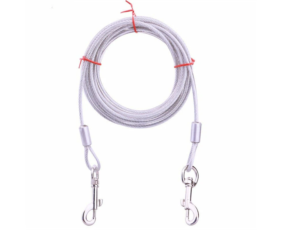 Strong Steel Wire Pet Leashes - White