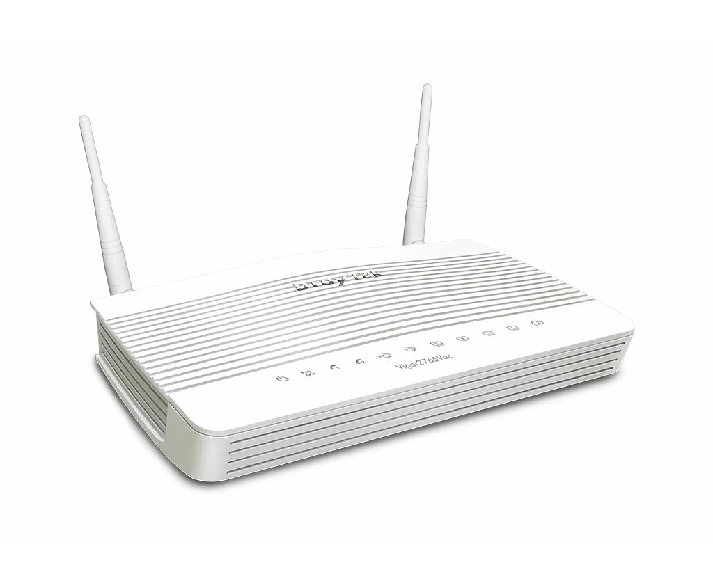 DrayTek DV2765Vac-VDSL2 35b/ADSL2+ Router with 1xGbE WAN/LAN,3 x GbE LANs, Object-based SPI Firewall, CSM, QoS, 802.11ac (AC1300)WiFi, VoIP (2 x FXS), 2...