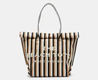 Marc Jacobs Stripe Jacquard Beach Tote Bag - Camel/Multi