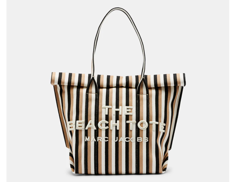 Marc Jacobs Stripe Jacquard Beach Tote Bag - Camel/Multi