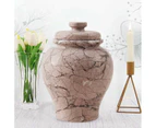 Marble Urn 25 CM Handmade Perfect Memorials Cremation Urns for Human Or Dog Ashes - Urns for Ashes Adult Female - White