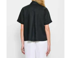 Target European Linen Utility Cropped Shirt