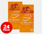 2 x 12pk LifeStyles Ultra Thin Condoms