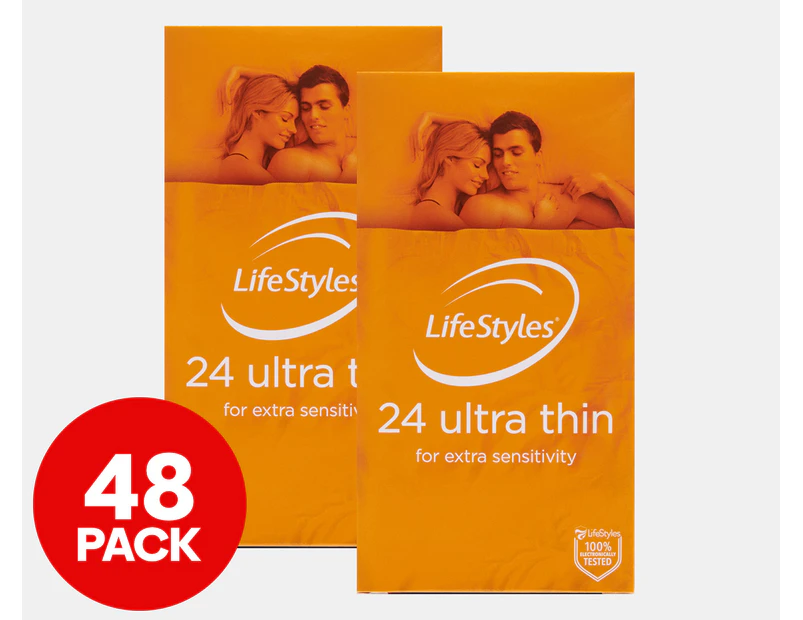 2 x 24pk LifeStyles Ultra Thin Condoms