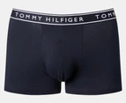 Tommy Hilfiger Men's Cotton Stretch Trunks 3-Pack - Blue Haze/Dark Blue/Navy