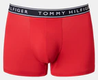 Tommy Hilfiger Men's Cotton Stretch Trunks 3-Pack - Sea Blue/Red/Navy