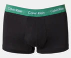 Calvin Klein Men's Cotton Stretch Low Rise Trunks 3-Pack - Charcoal Heather/Yellow/Green