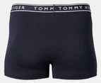 Tommy Hilfiger Men's Cotton Stretch Trunks 3-Pack - Blue Haze/Dark Blue/Navy