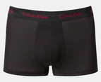 Calvin Klein Men's Cotton Stretch Low Rise Trunks 3-Pack - Rumba/White/Safari