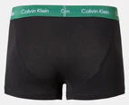 Calvin Klein Men's Cotton Stretch Low Rise Trunks 3-Pack - Charcoal Heather/Yellow/Green