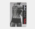 Calvin Klein Men's Intense Power Microfibre Trunks 3-Pack - Black/Grey Sky/Pompeian Red