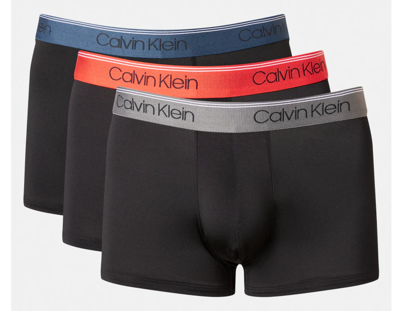 Calvin Klein Men's Microfibre Stretch Low Rise Trunks 3-Pack - Spellbound/Cherry Kiss/Eiffel Tower