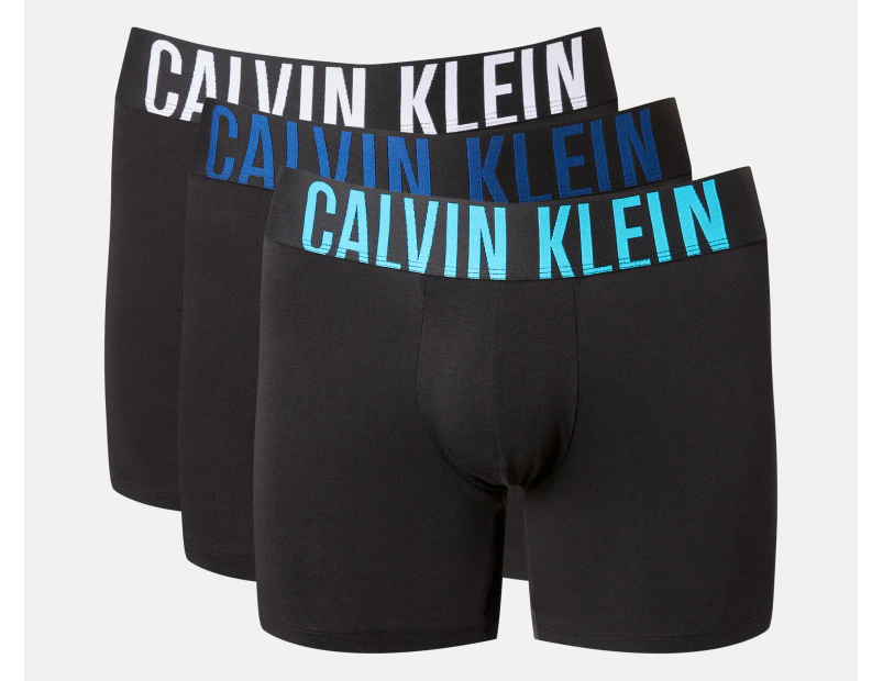 Calvin Klein Men's Intense Power Cotton Stretch Boxer Briefs 3-Pack - Navy/Peony White/Blue