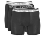 Calvin Klein Men's Variety Waistband Cotton Stretch Boxer Briefs 3-Pack - Black