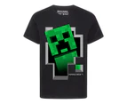 Minecraft Boys Creeper Inside T-Shirt (Black) - NS5409