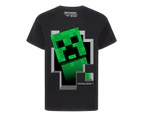 Minecraft Boys Creeper Inside T-Shirt (Black) - NS5409