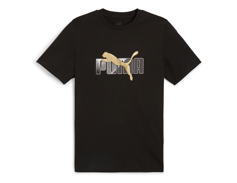 Puma Men's Essentials+ Logo Lab Holiday Tee / T-Shirt / Tshirt - Black