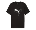 Puma Men's Essentials+ Logo Lab Cat Tee / T-Shirt / Tshirt - Black