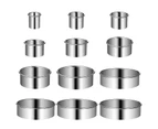 12 Pcs Baking Rings Muffin Rings Crumpet Rings Tart Rings Pastry Rings Stainless Steel Baking Molds