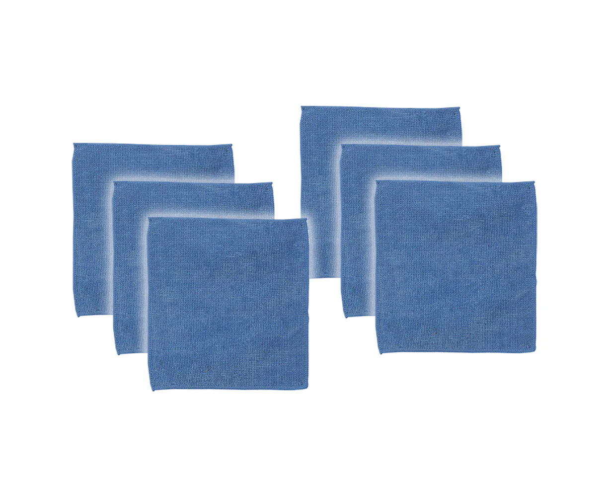 6x Quartet 17cm Microfibre Cleaning Cloth Absorbent f/ Dry-Erase Whiteboard Blue