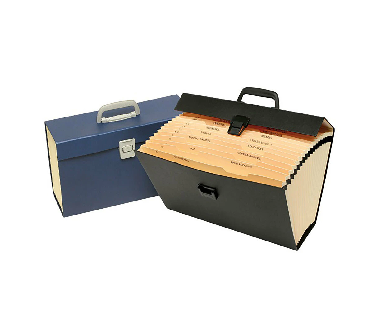 2pc Marbig Carry File Paper/Office Document Organiser Holder Storage Assorted