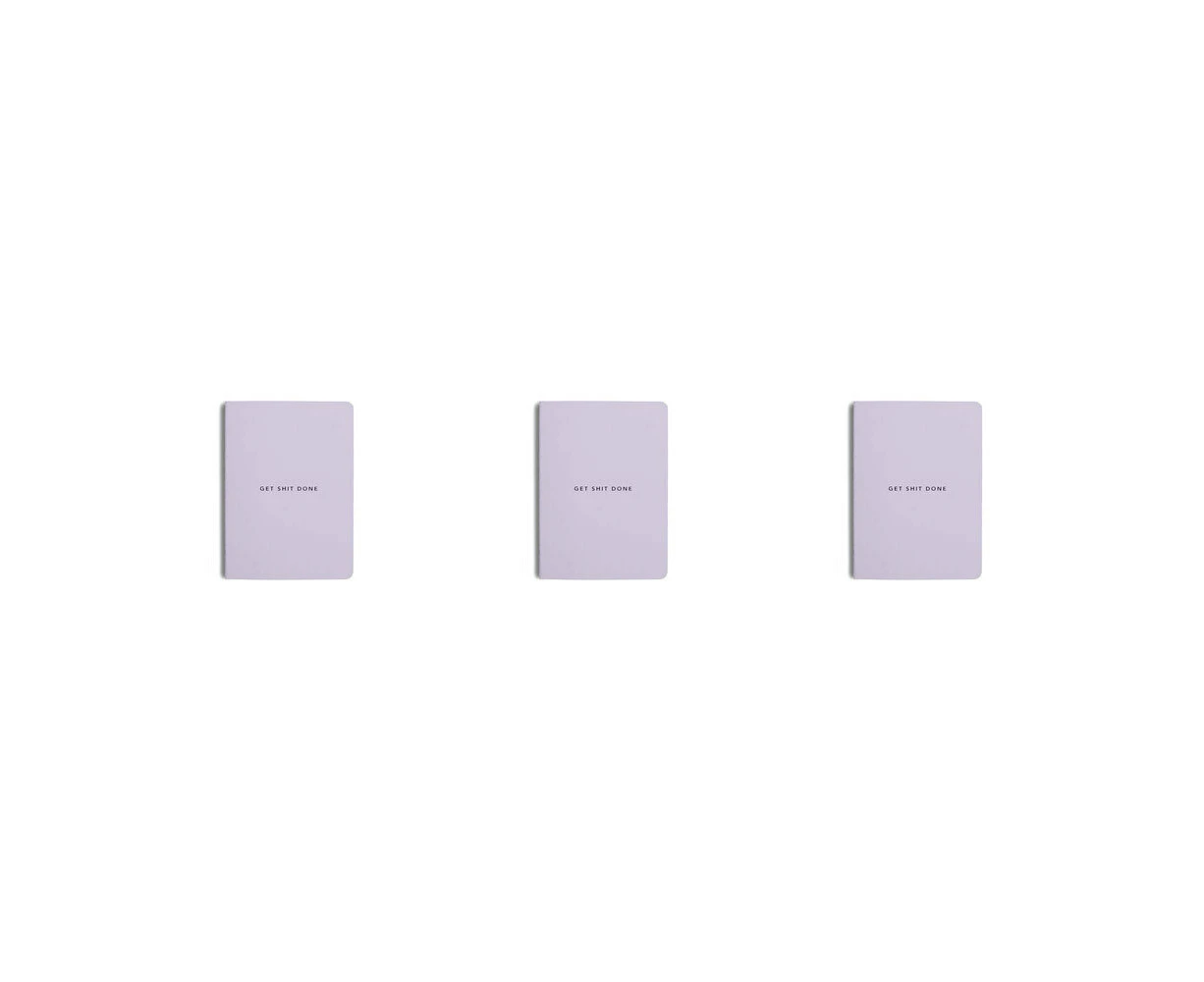 3x MiGoals Get Sh*t Done Soft Cover A6 Writing Notebook Office Stationery Lilac