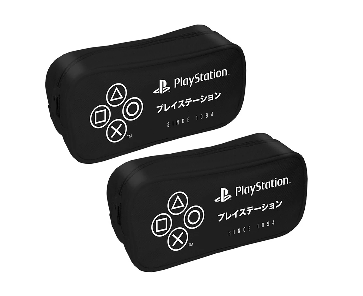 2x Playstation Gaming Pencil/Stationary Case Video Game Themed School/Office