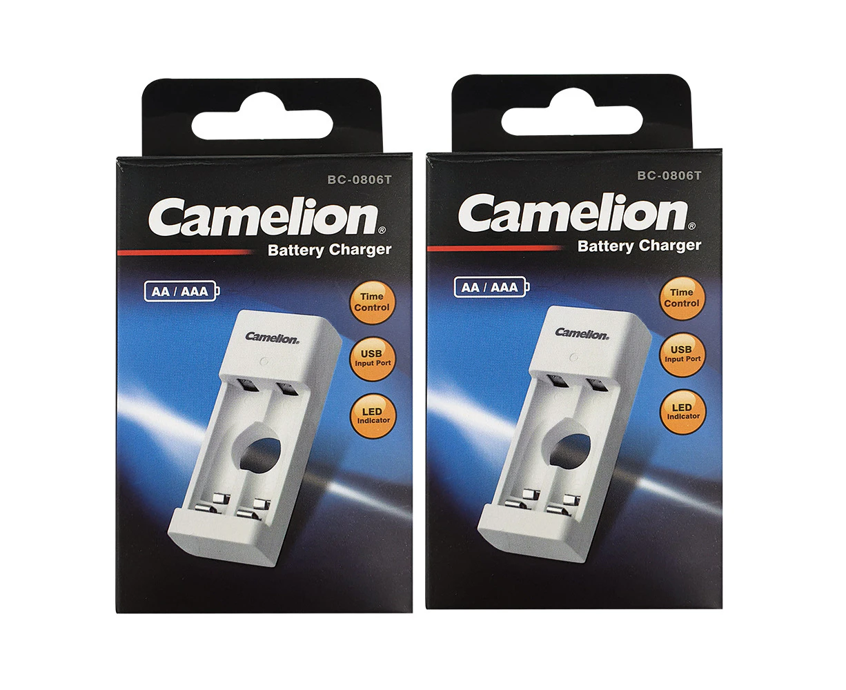 2x Camelion AA & AAA Ni-Cd/Ni-MH Charger for Rechargeable Battery/Batteries