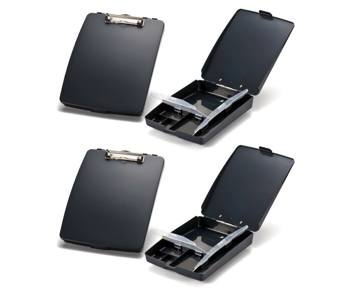 2PK Esselte Smart Desk Portable Table Organiser/Storage w/ 6 Compartments Black