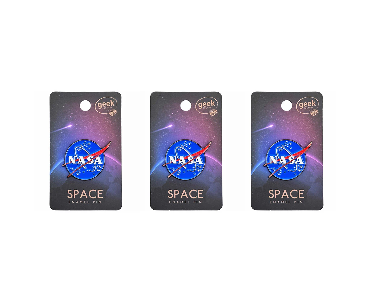 3x Geek Culture Space Enamel Pin Button Badge/Brooch Patch Round Jewellery NASA