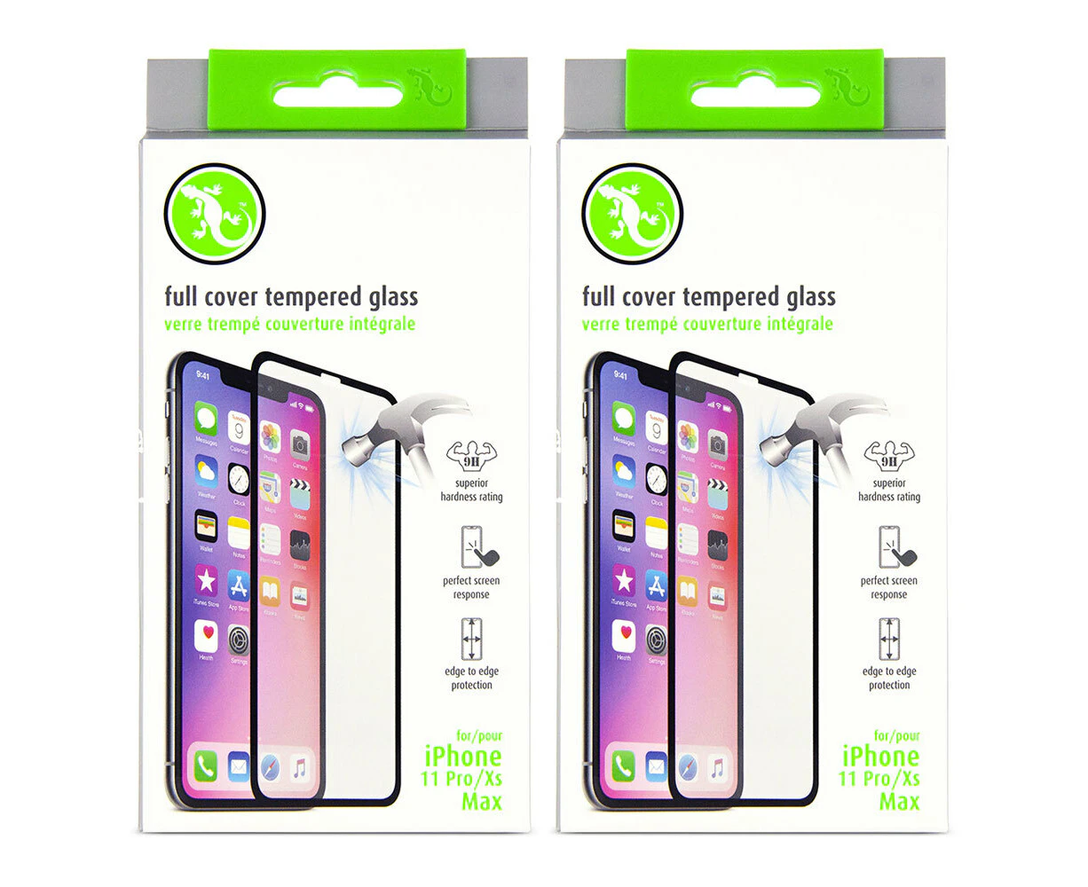 2x Gecko 3D Tempered Glass Guard Screen Protector for iPhone 11 Pro Max/XS Max