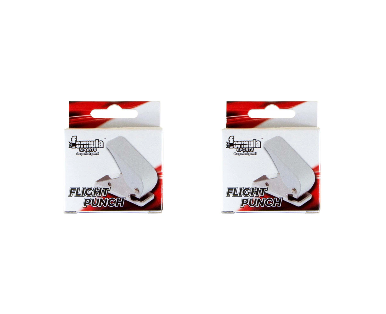 2x Formula Sports Flight Hole Punch/Dart Wing Shaft Ring Puncher Accessory White