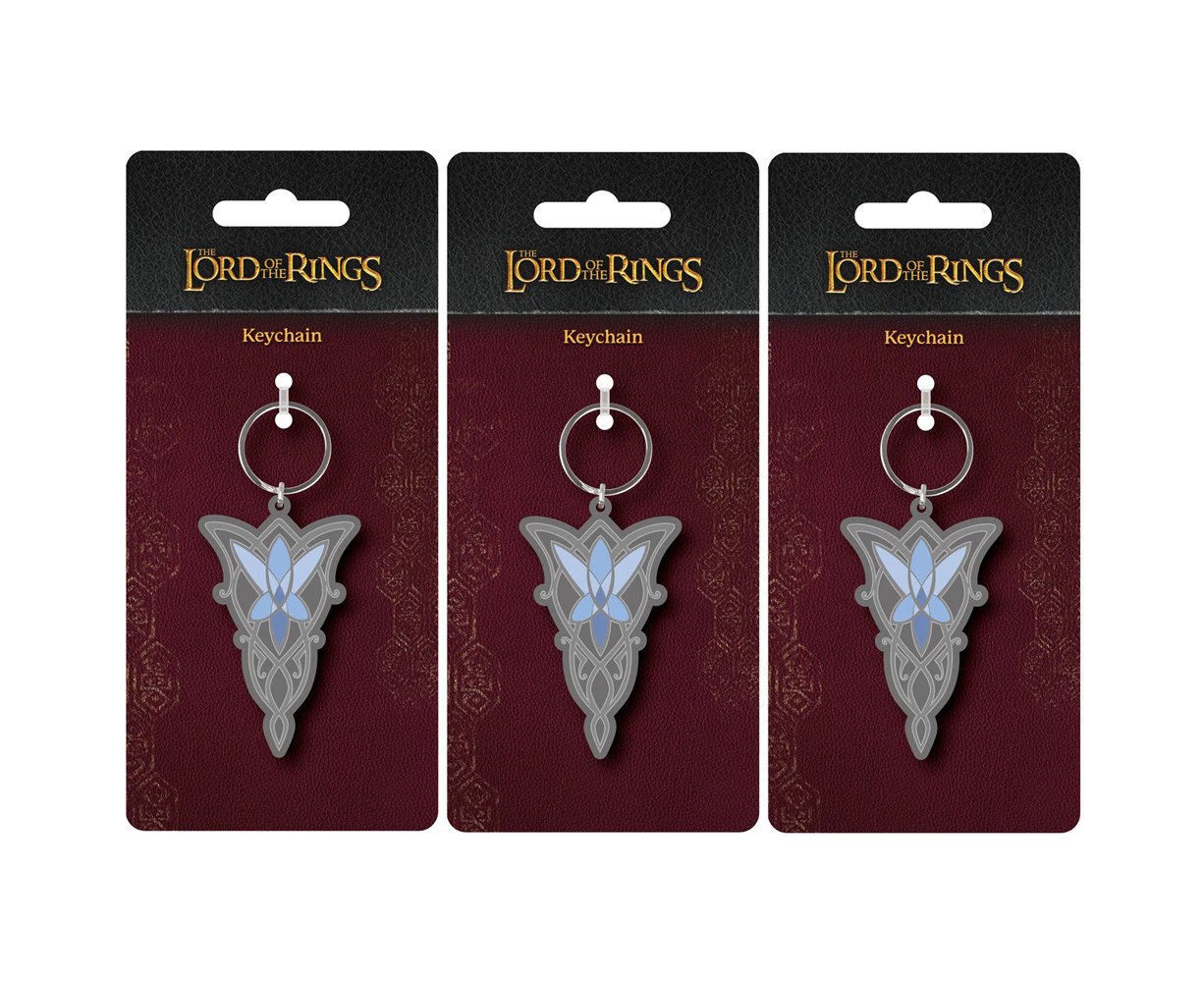 3x Lord Of The Rings PVC Keyring Bag/Car Accessory Arwen Evenstar Pendant