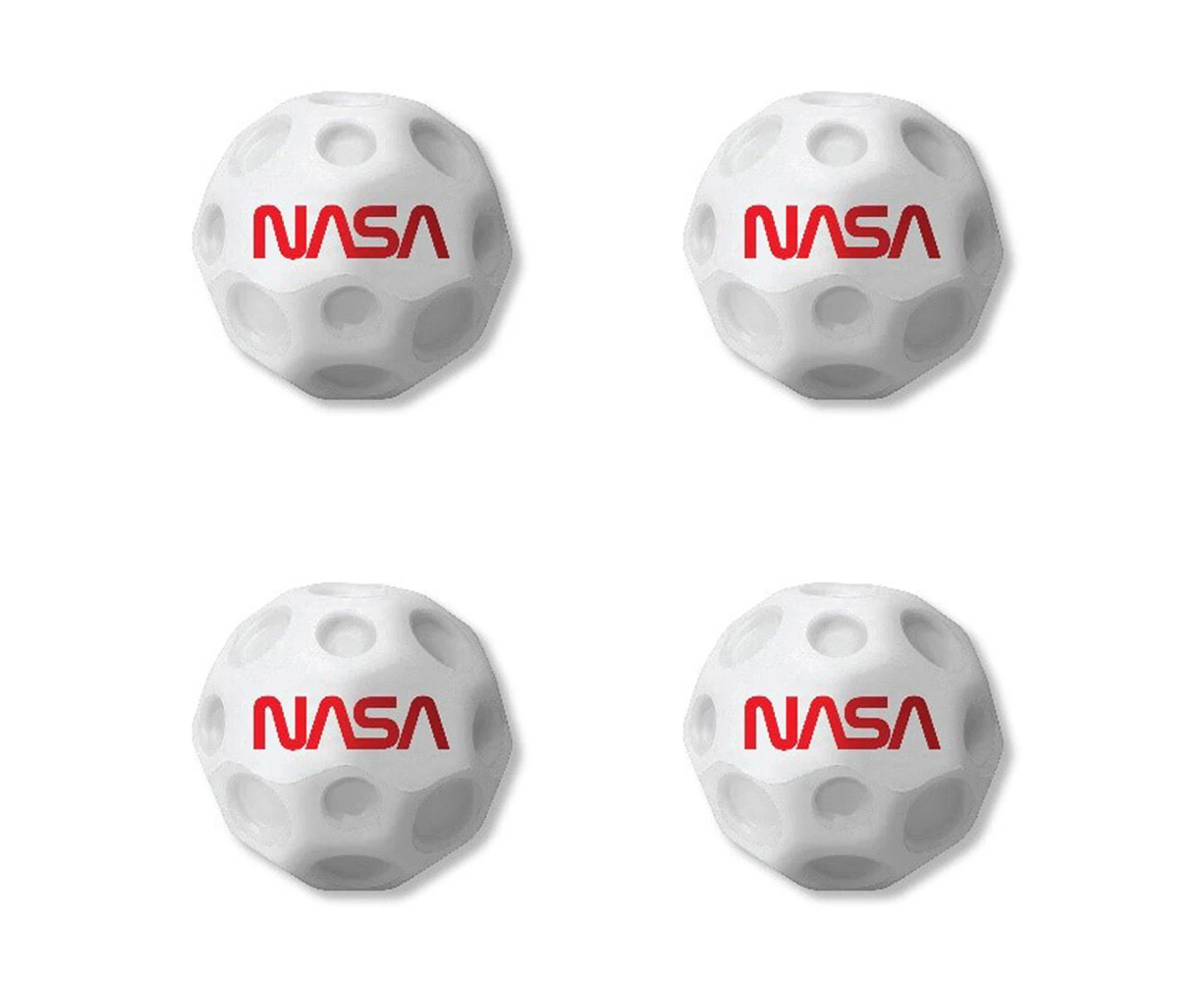 4x NASA Space Anomaly Space White Rubber Ball Maximum Propulsion Kids/Child Toy