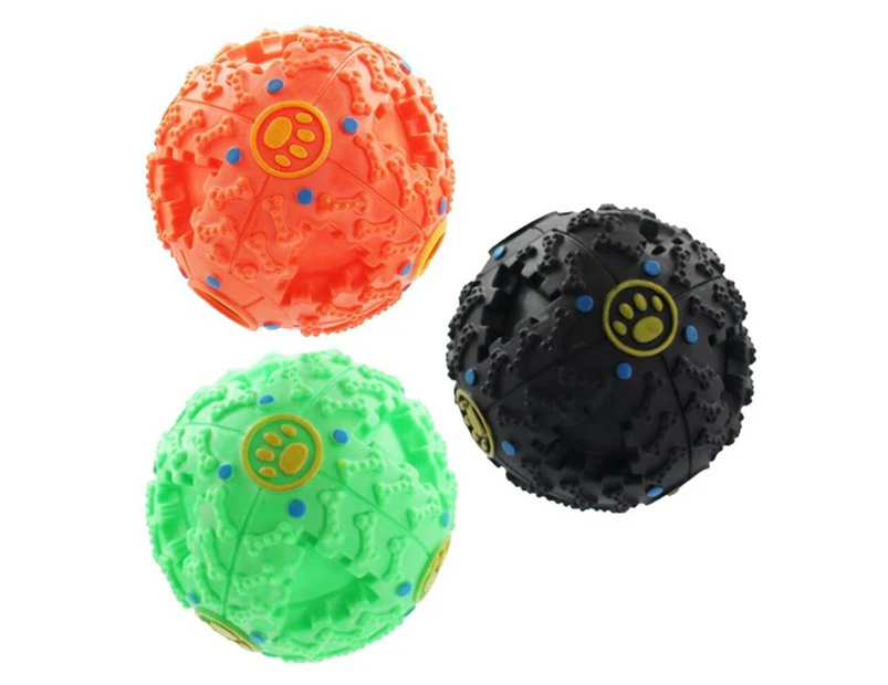 3x Paws & Claws 12cm Hide A Treat Giggle Ball Pet Dog Toy Interactive Fun Assort