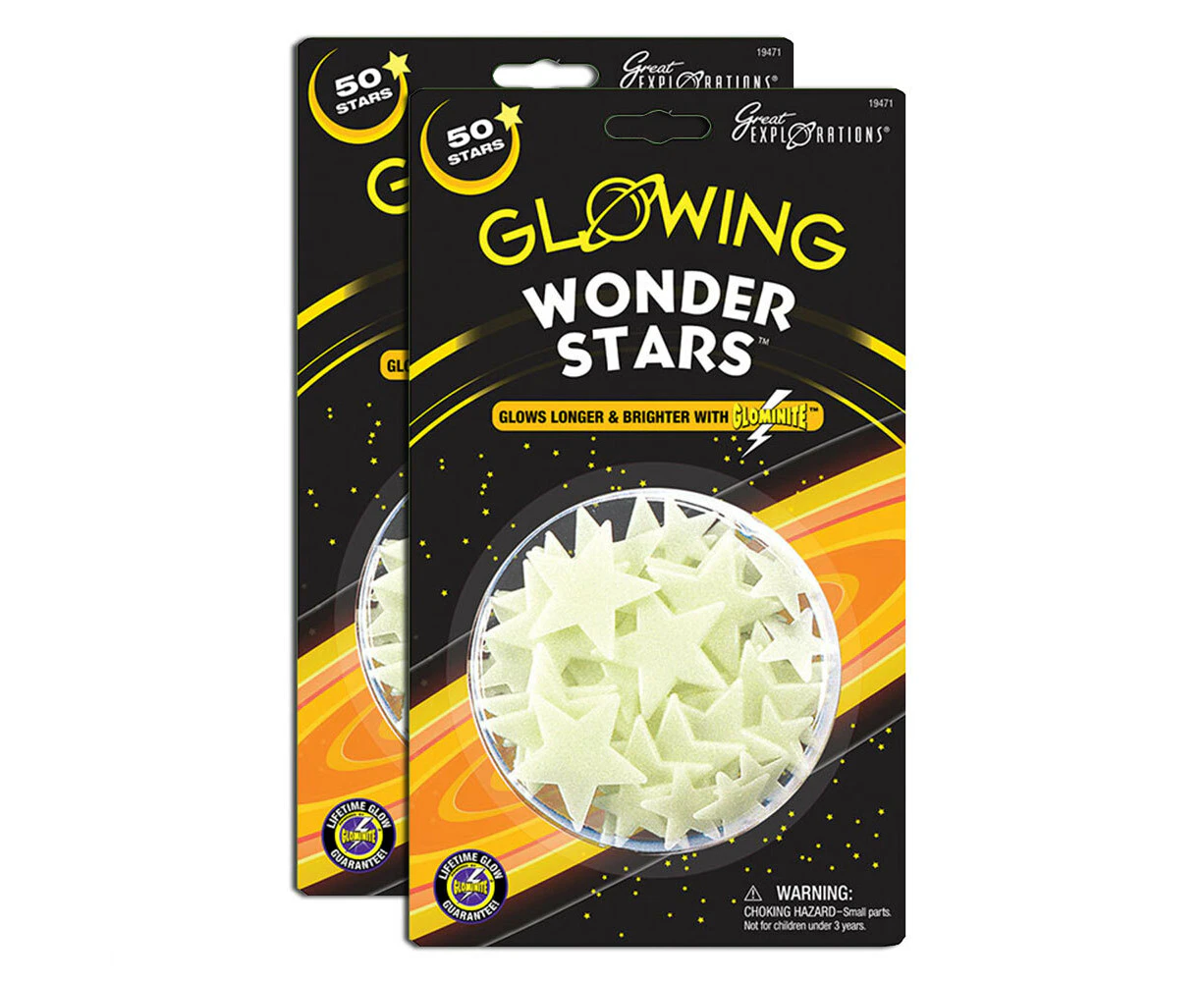 2x Great Explorations Glowing Wonder Glow in The Dark Stars Fun Kids Toy 5+