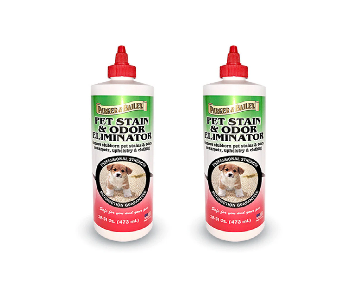 2x Parker & Bailey 473ml Pet Stain/Odour Eliminator For Upholstery/Carpet