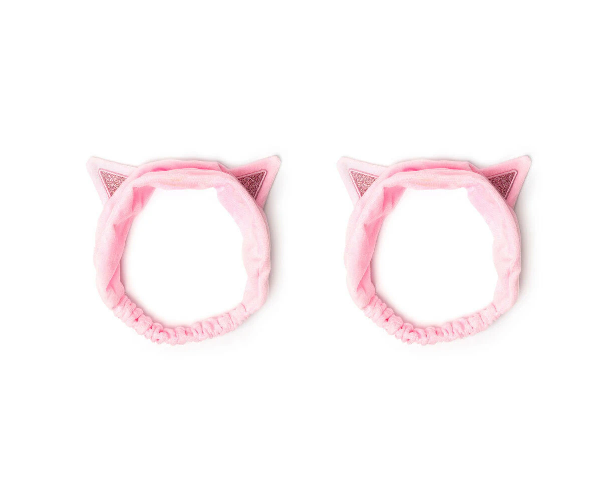 2x Legami Girls Headband Makeup/Shower Head Band Hairband One-Size Me Time Kitty