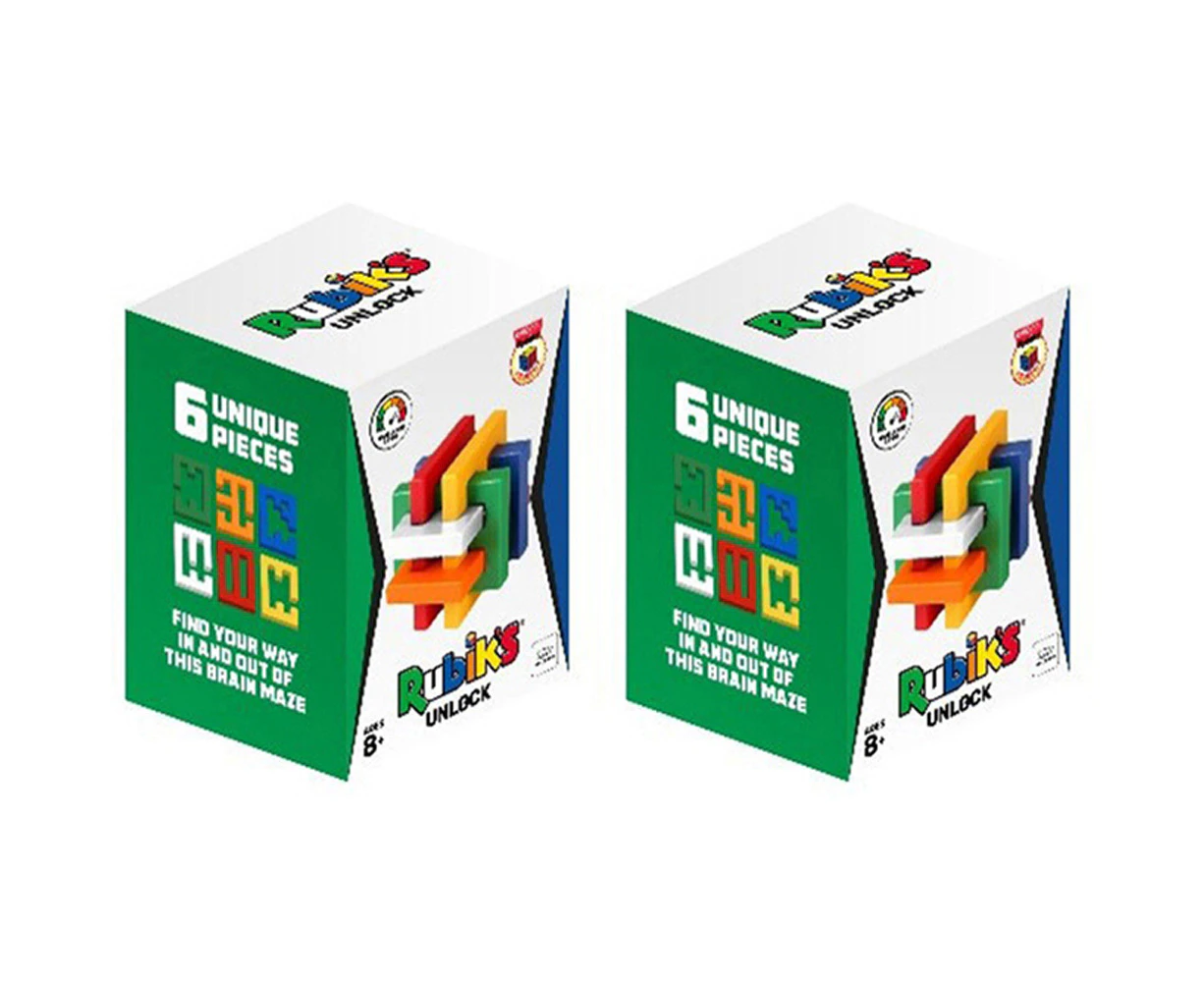 2x Rubiks Unlock Box Package Brain Maze Kids/Children Educational Play Toy 8y+