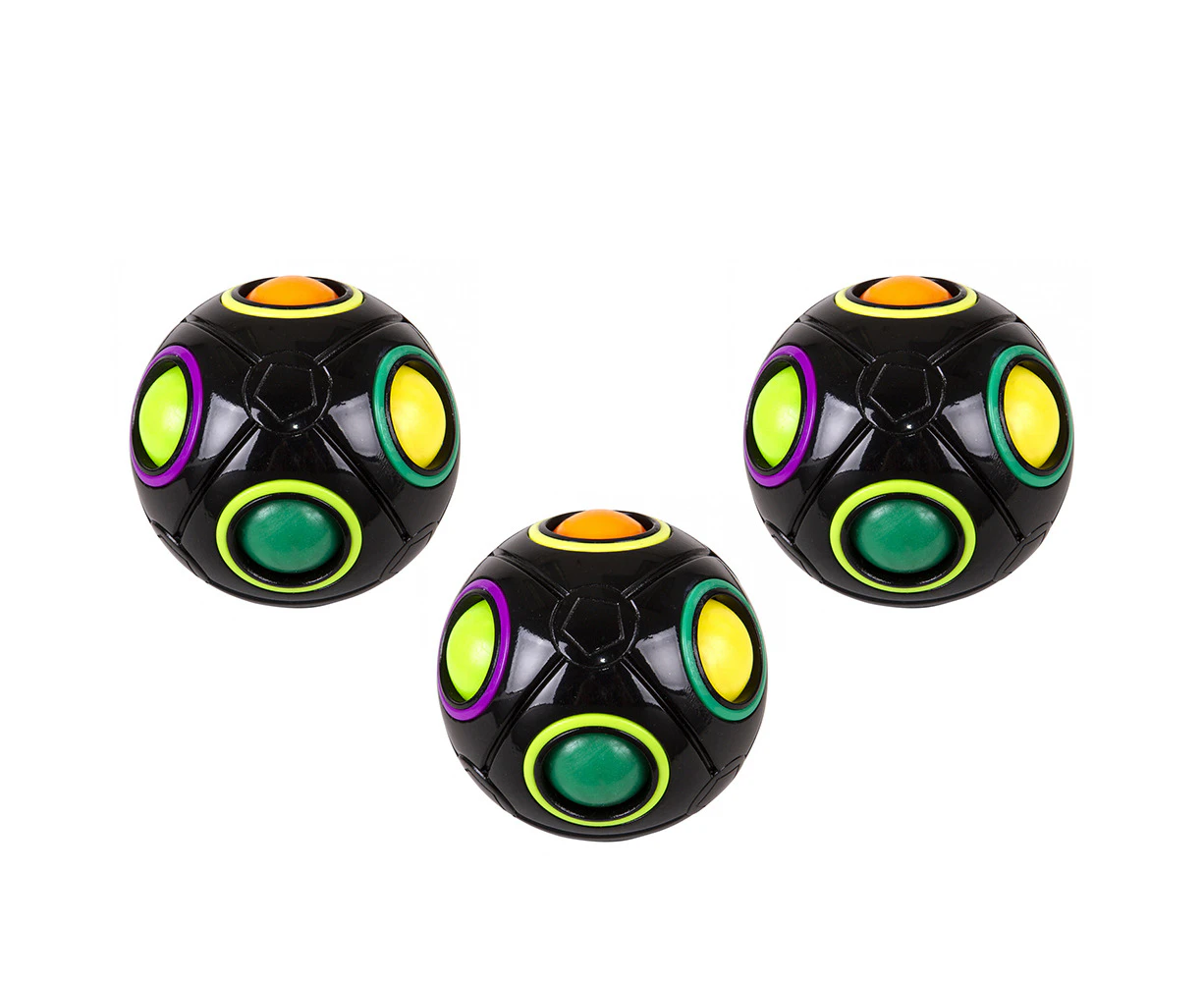 3x Duncan Color Shift Brain Teaser Puzzle Ball Junior Kids/Child Educational Toy